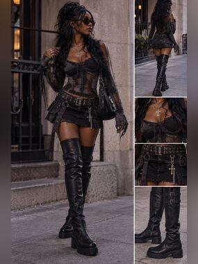 Zara Over-TheKnee Lug Boot